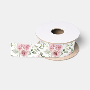Shabby Chic Rosa Rosen Eukalyptus Grün Satinband