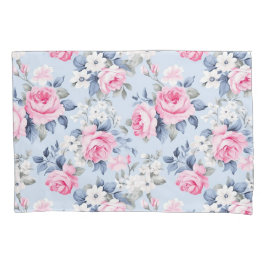 Shabby Chic Rosa Rosen Nahtloses Muster Kissenbezug