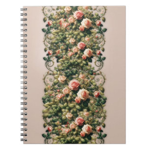 Shabby Chic Rosa Rosengarten Notizblock