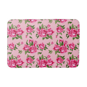 Shabby Chic Rosa Rosenmuster Rosen Badematte
