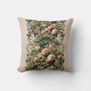 Shabby Chic Rosa Rosenreben Blumen Elegant Kissen