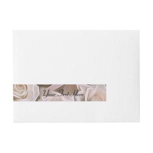 Shabby Chic Rose Blumige Elegante Einladung Benutz Rundum-Adressaufkleber