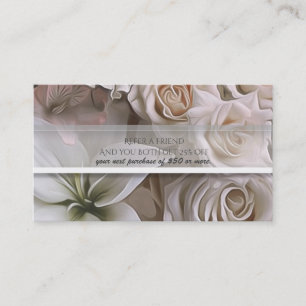 Shabby Chic Rose Blumige Elegante Empfehle einen F Empfehlungskarte
