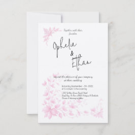 Shabby Chic Rose faire-part de mariage Floral