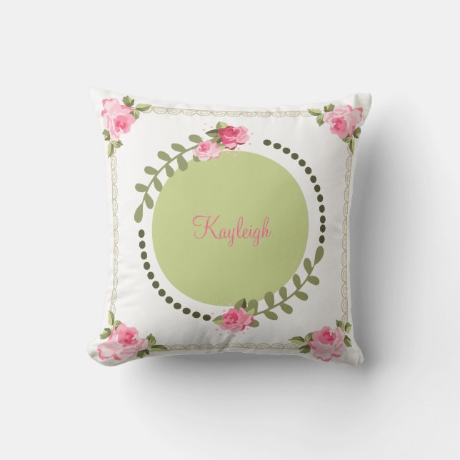 Shabby Chic-Rose Kissen (Vorderseite)