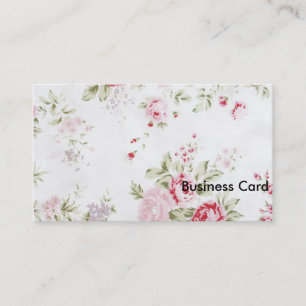 Shabby Chic-Rose mit Blumen Visitenkarte