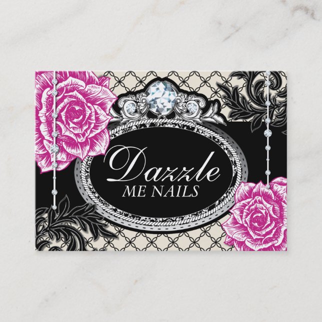 Shabby Chic Rose Nail Salon Geschenkgutscheine Rabattkarte (Vorderseite)