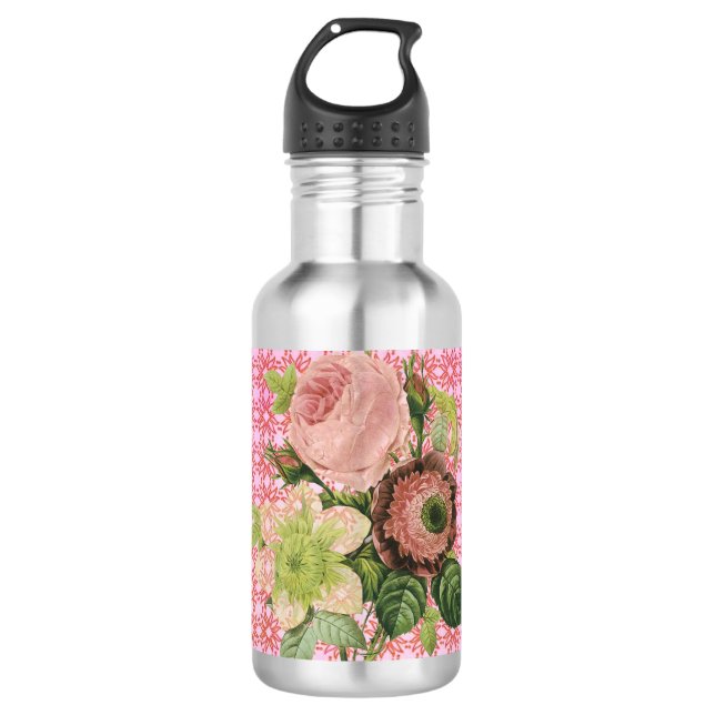 Shabby Chic-Rose Trinkflasche (Vorderseite)