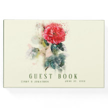 Shabby Chic Rose Wedding Gästebuch