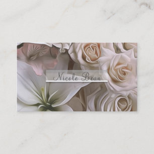 Shabby Chic Rosen Florale Hochzeitsshower Elegant Visitenkarte