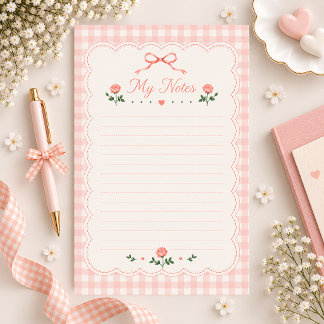 Shabby Chic Rosen-Garten Schreibwaren Liniiertes P Briefpapier