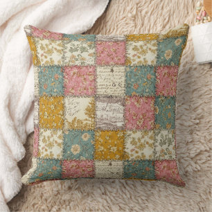 Shabby Chic Rosen-Quiltmuster Kissen