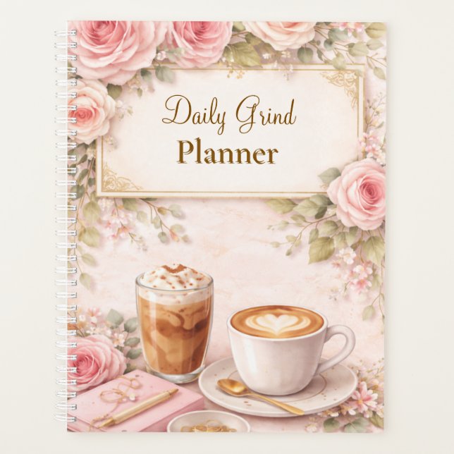 Shabby Chic Rosenplaner  Planer (Vorderseite)