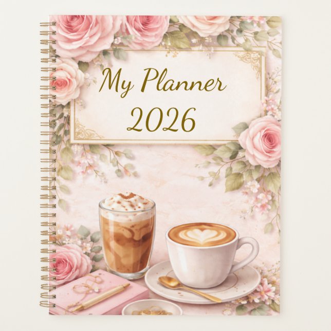 Shabby Chic Roses Planner  Planer (Vorderseite)