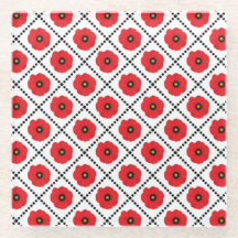 Shabby Chic Rot, Schwarz & Weiß Pupien Blütenblüte