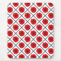 Shabby Chic Rot, Schwarz & Weiß Pupien Blütenblüte