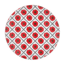 Shabby Chic Rot, Schwarz & Weiß Pupien Blütenblüte