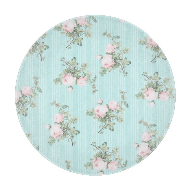Shabby Chic rundes Schneidbrett dekorativ Schneidebrett (Vorderseite)