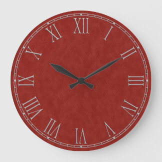 Shabby Chic Rustic red Large Clock Große Wanduhr
