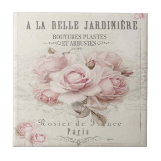 Shabby Chic, rustikal, Vintag, blumenreich, Collag Fliese