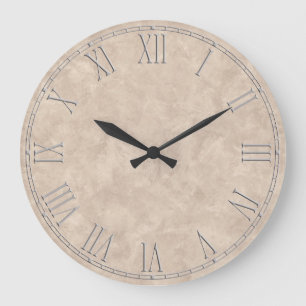 Shabby Chic Rustikale Beige Tan Große Uhr