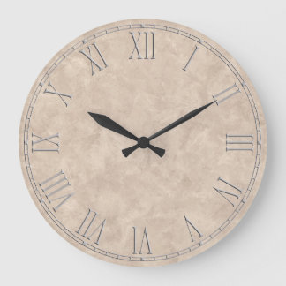 Shabby Chic Rustikale Beige Tan Große Uhr