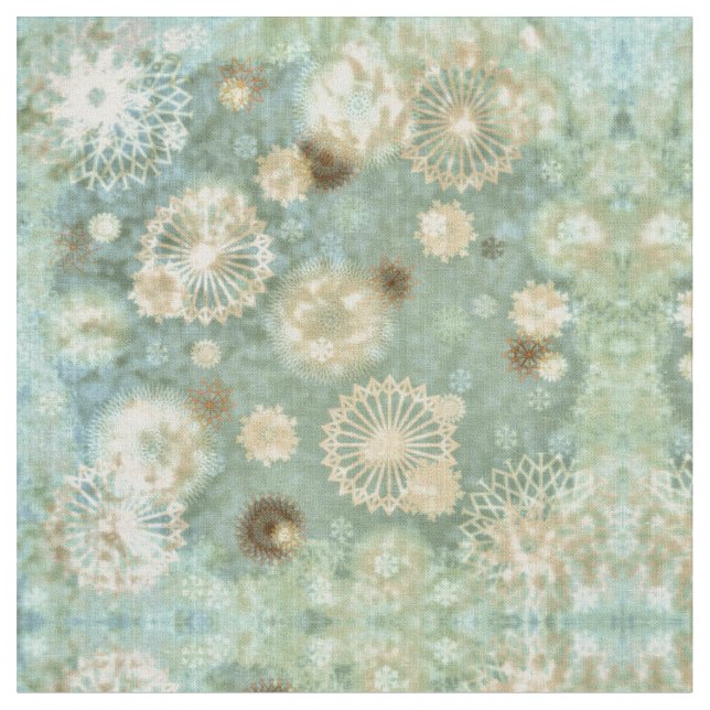 Shabby Chic-Schneeflocke-Gewebe Stoff (Nahaufnahme)