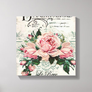 Shabby Chic, Schnitt, Victorian, French Chic, Pa Leinwanddruck