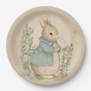 Shabby Chic Spring Rabbit Pappteller