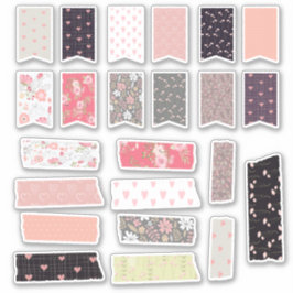 Shabby Chic-Tape und Flachbandplaner Aufkleber