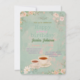 Shabby Chic Tea Party Einladung