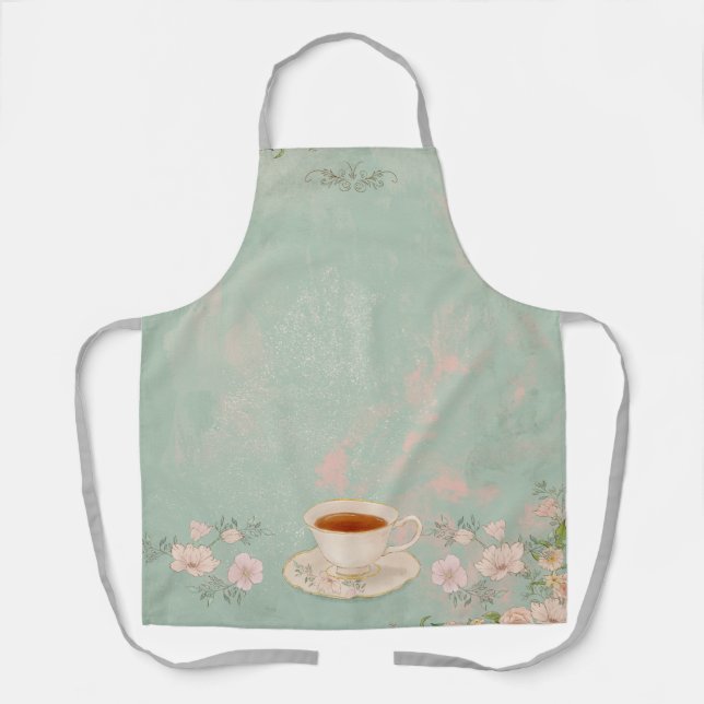 Shabby Chic Tea Party Schürze (Vorderseite)