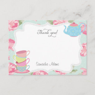Shabby Chic Tee Party Danke Karte