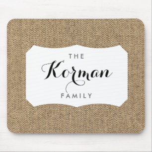 Shabby Chic-Tweed-rustikale Mousepad