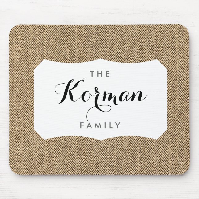 Shabby Chic-Tweed-rustikale Mousepad (Vorne)