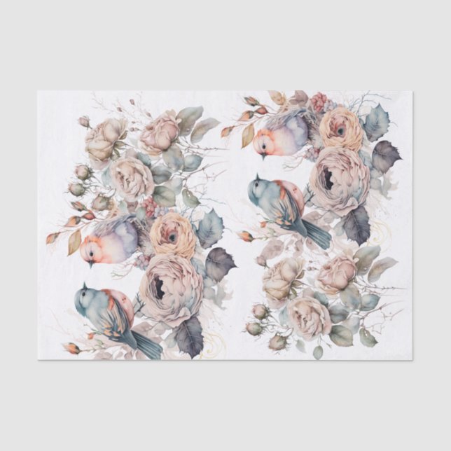 Shabby Chic und Rose Seidenpapier (Vorderseite)