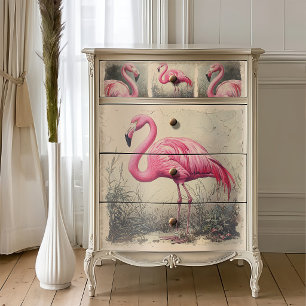 Shabby Chic Vintage Flamingo Dekoupage Seidenpapier