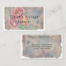 Shabby Chic Vintage Paris Stil Visitenkarte
