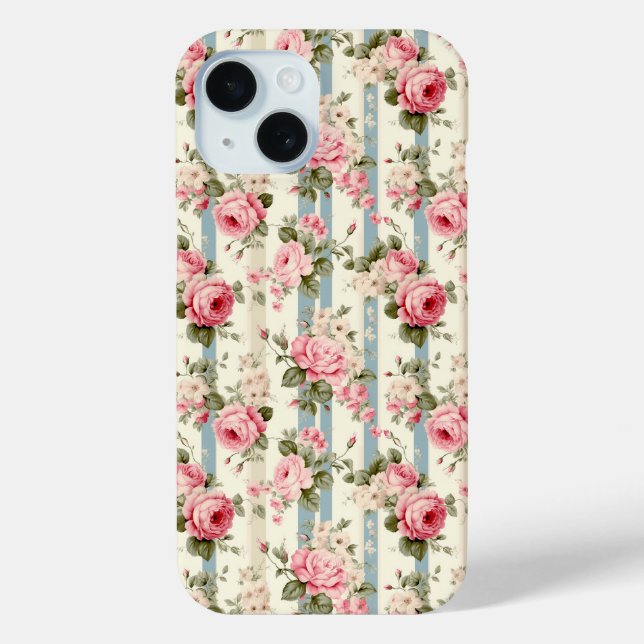Shabby Chic Vintage Rose Case-Mate iPhone Hülle (Rückseite)