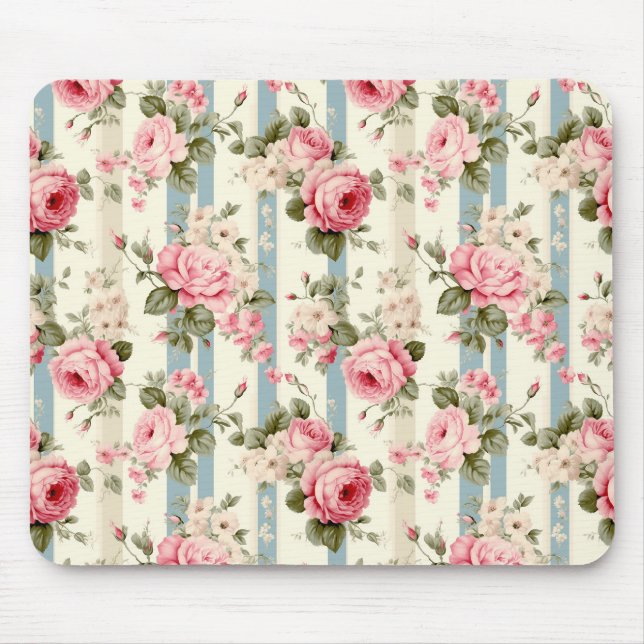 Shabby Chic Vintage Rose Mousepad (Vorne)