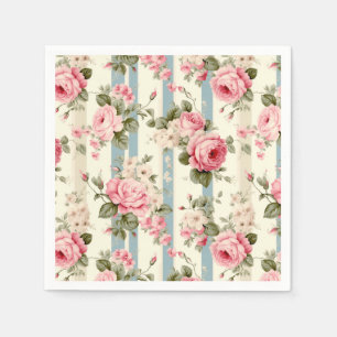 Shabby Chic Vintage Rose Serviette
