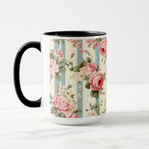 Shabby Chic Vintage Rose Tasse
