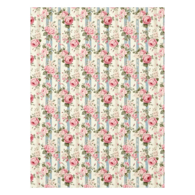 Shabby Chic Vintage Rose Tischdecke (Vorderseite)