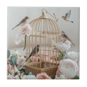 Shabby Chic-Vogelkäfig-Keramikfliese Fliese