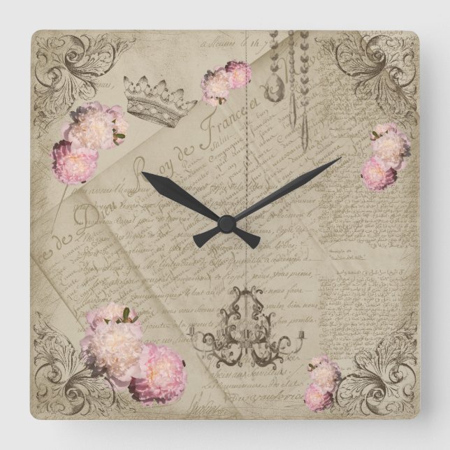Shabby Chic - Wanduhr (Vorderseite)