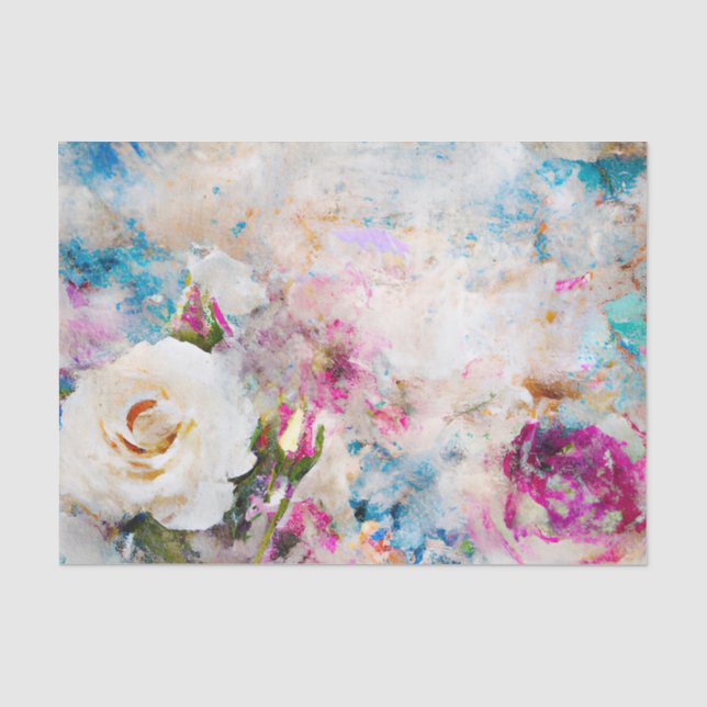Shabby Chic Wasserfarben Seidenpapier (Vorderseite)
