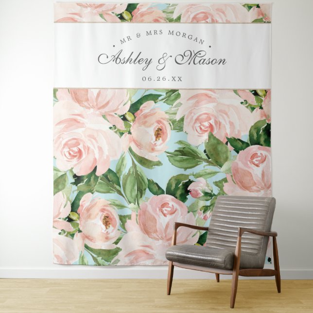 Shabby Chic Wedding Backdrop Foto Stand Wandteppich (Beispiel)