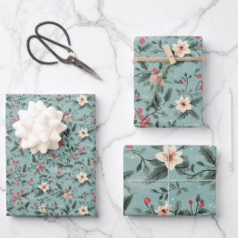 Shabby Chic Weihnachten Geschenkpapier Set