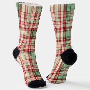 Shabby Chic Weihnachten Tartan Socken