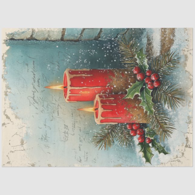 Shabby Chic Weihnachtsgebäck Seidenpapier (Vorderseite)